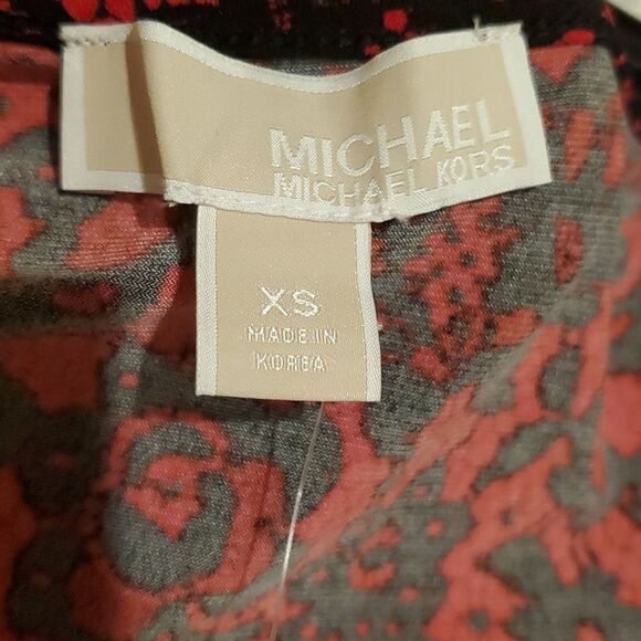 Nwt MICHEAL KORS LACE PRINT PEASANT TOP W SIDE DETAIL - Picture 2 of 10